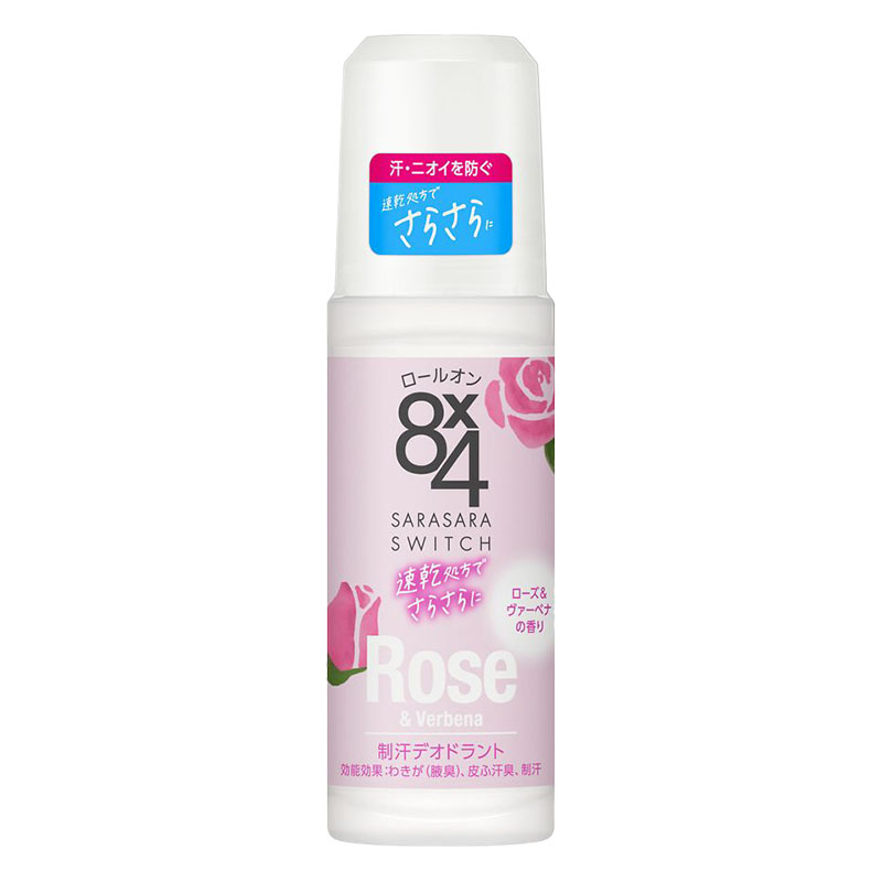 デオドラント 8x4 ロールオン ローズ&ヴァーベナの香り 45ml
