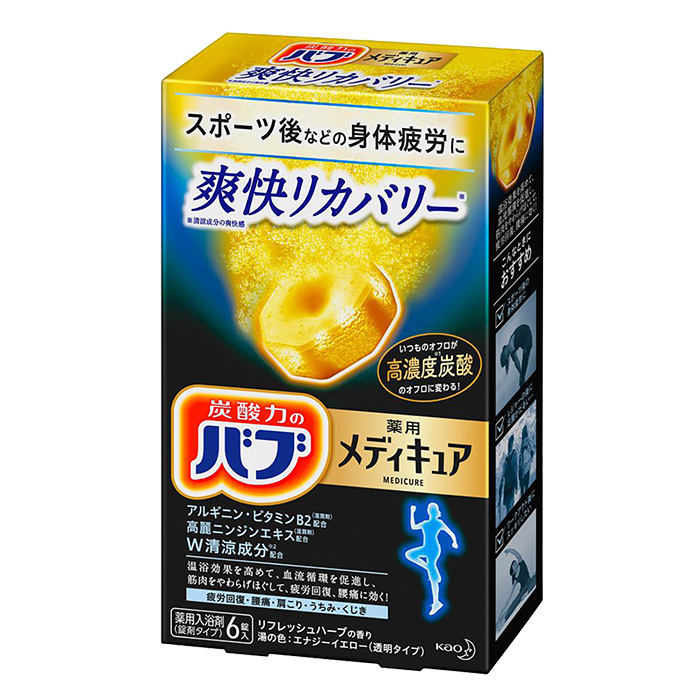 バブ メディキュア 爽快リカバリー 6錠入 リフレッシュハーブの香り【医薬部外品】