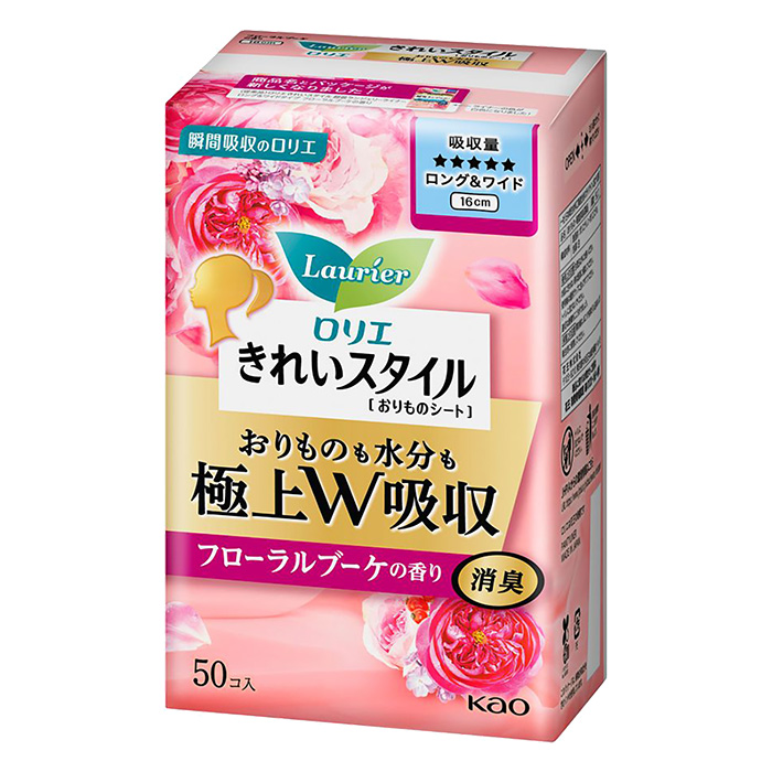 ロリエ きれいスタイル 極上W吸収 ロング&ワイド フローラルブーケの香り50個入