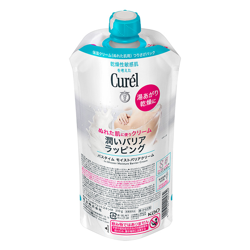 キュレル バスタイム モイストバリアクリーム <保湿クリーム(濡れた肌用)>つけかえ用310g【医薬部外品】