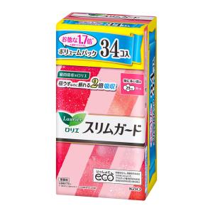 ロリエ スリムガード 特に多い昼用 羽つき 大容量 34個入 【医薬部外品】