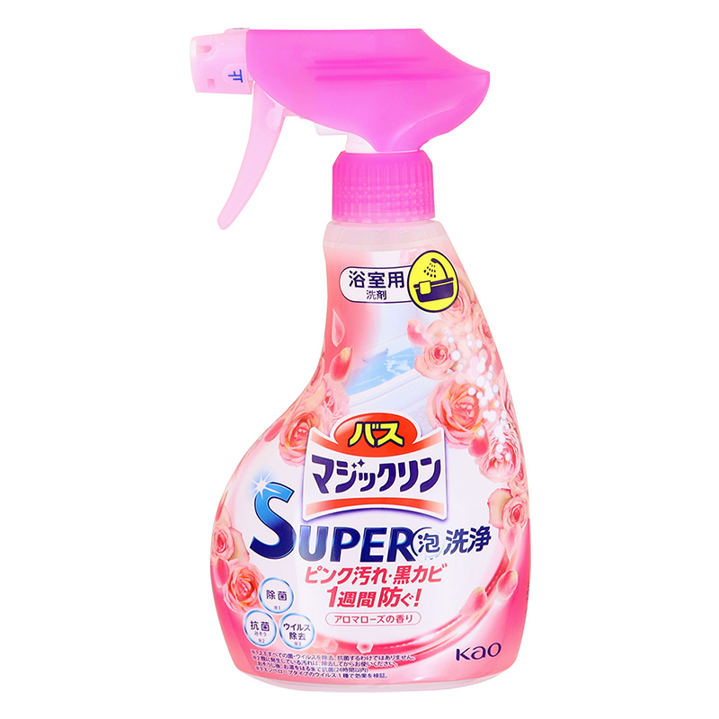 バスマジックリン SUPER泡洗浄 アロマローズの香り 本体 350mL