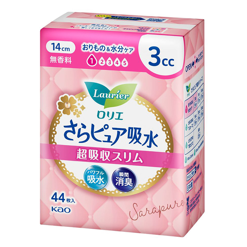 ロリエ さらピュア吸水 超吸収スリム 3cc 無香料 44枚