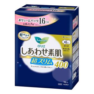 ロリエ しあわせ素肌 ボリュームパック 超スリム 特に多い夜用40cm 羽つき 16個