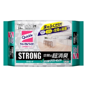 クイックルワイパー 立体吸着ウェットシート ストロンググリーン 24枚入(12枚×2個P)