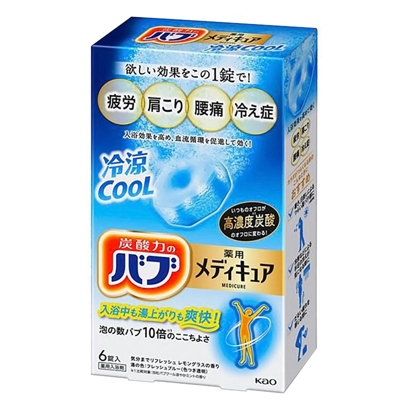 バブ メディキュア 冷涼クール 6錠入 レモングラスの香り【医薬部外品】