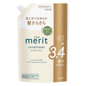 メリット コンディショナー つめかえ用 1080ml【医薬部外品】 ナチュラルフローラルのやさしい香り