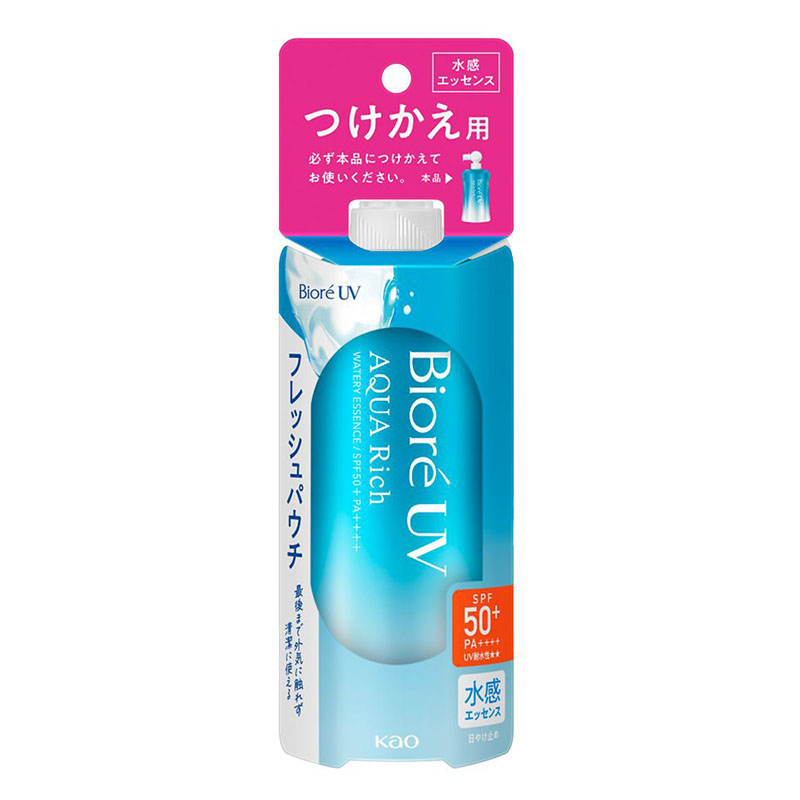 ビオレ UV アクアリッチ ウォータリーエッセンス フレッシュパウチ120g つけかえ用 ホワイトミュゲの優しい香り