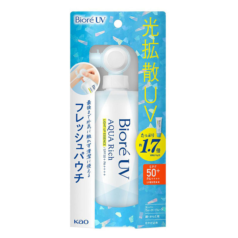 ビオレ UV アクアリッチ ライトアップエッセンス フレッシュパウチ120g 透明感のあるホワイトフローラルの香り