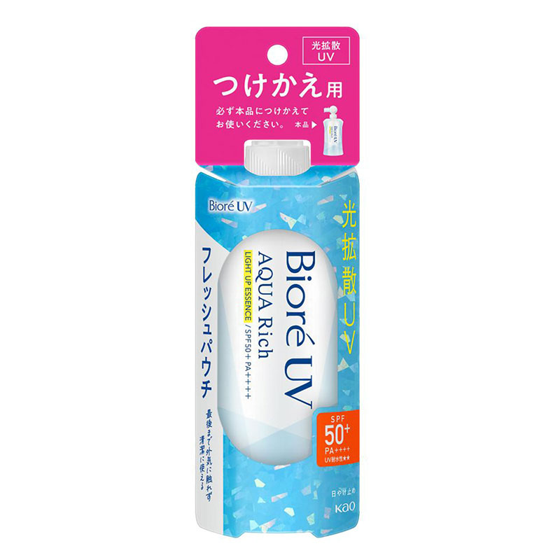 ビオレ UV アクアリッチ ライトアップエッセンス フレッシュパウチ120g つけかえ用 透明感のあるホワイトフローラルの香り
