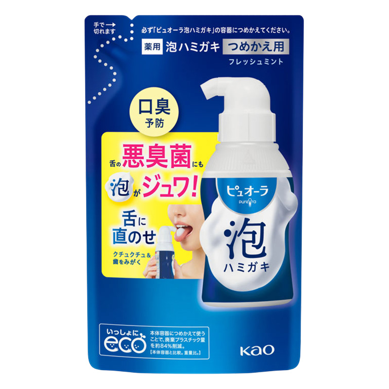 ピュオーラ 泡ハミガキフレッシュミント つめかえ用【医薬部外品】 100mL