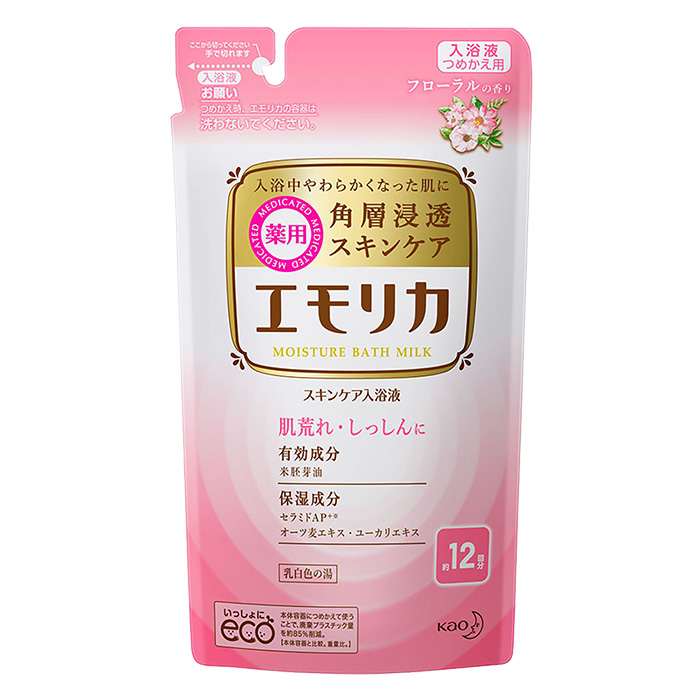 エモリカ 薬用入浴剤 フローラルの香り つめかえ用 360ml【医薬部外品】