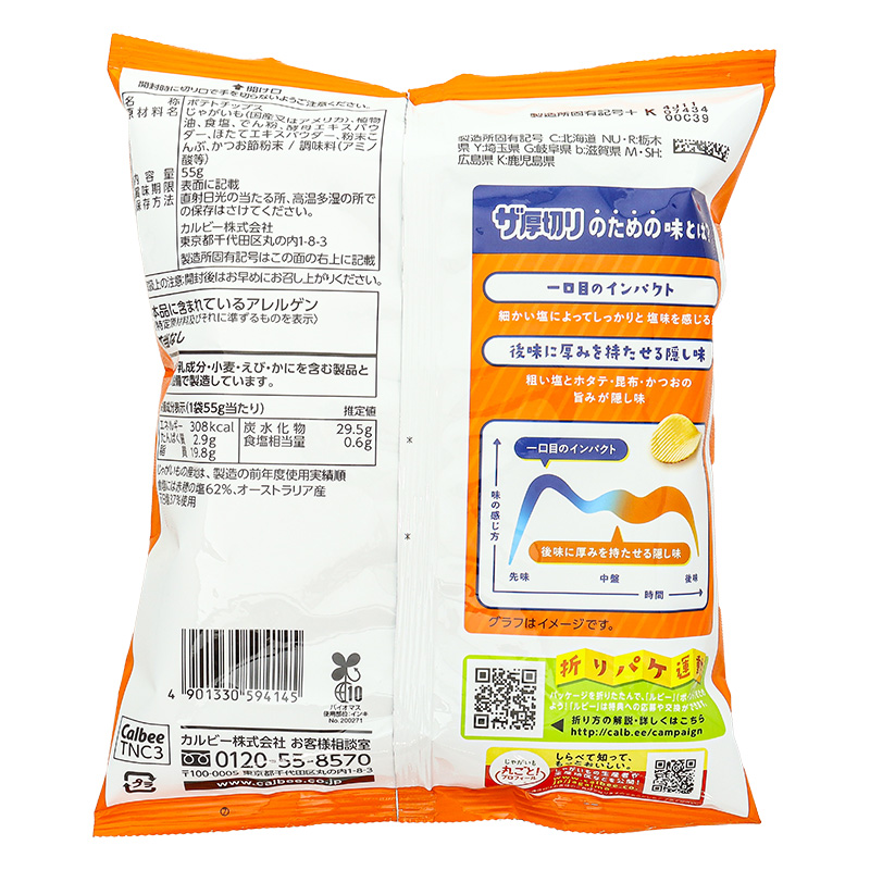 ポテトチップス ザ厚切りのためのうすしお味 55g