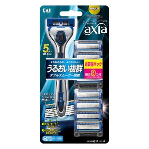 カミソリ axia バリューパックスリム(替刃9コ付)
