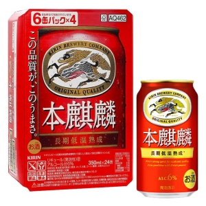 本麒麟 6％ 1箱 (350ml×6缶パック×4)