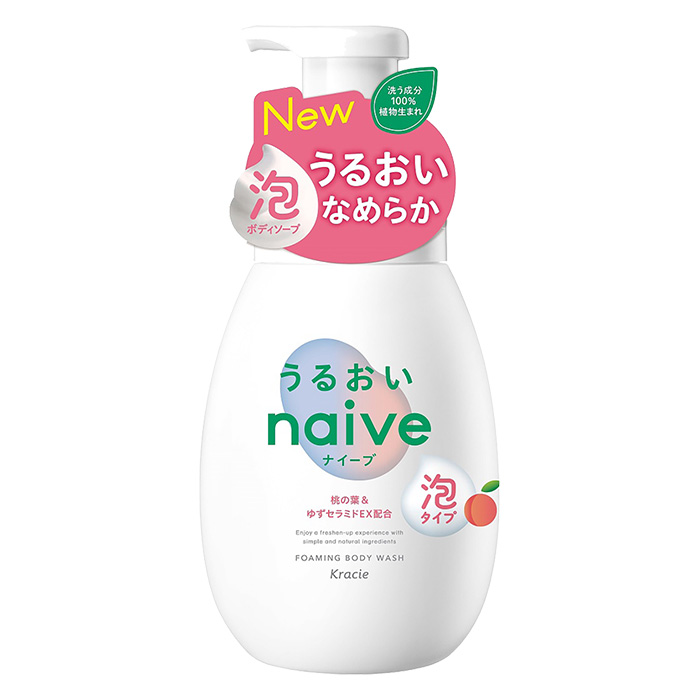 ナイーブ 泡で出てくるボディソープ うるおいタイプ ポンプ 600ml