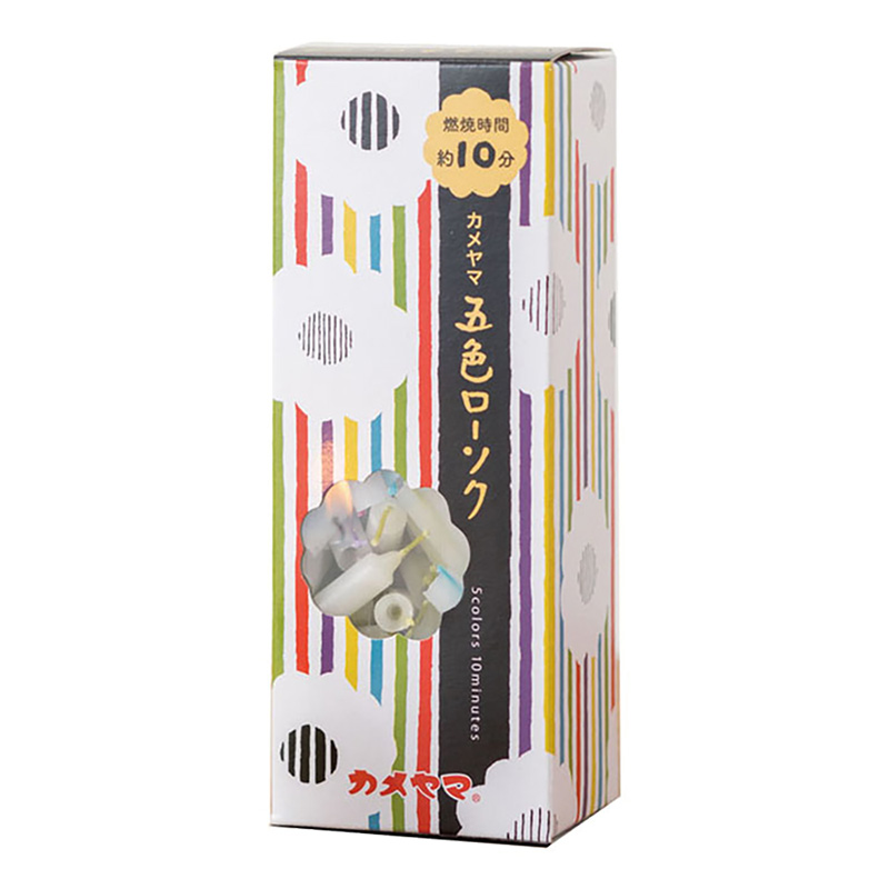 カメヤマ 五色ローソク 150g