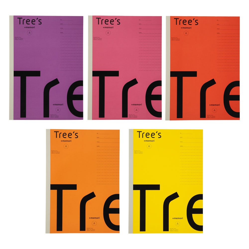 Trees B5 Pメモリ A罫5冊束