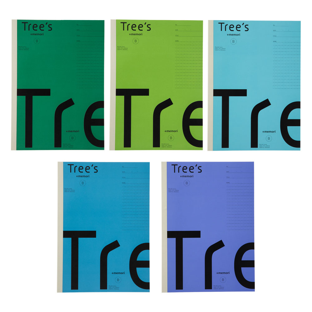 Trees B5 Pメモリ B罫5冊束