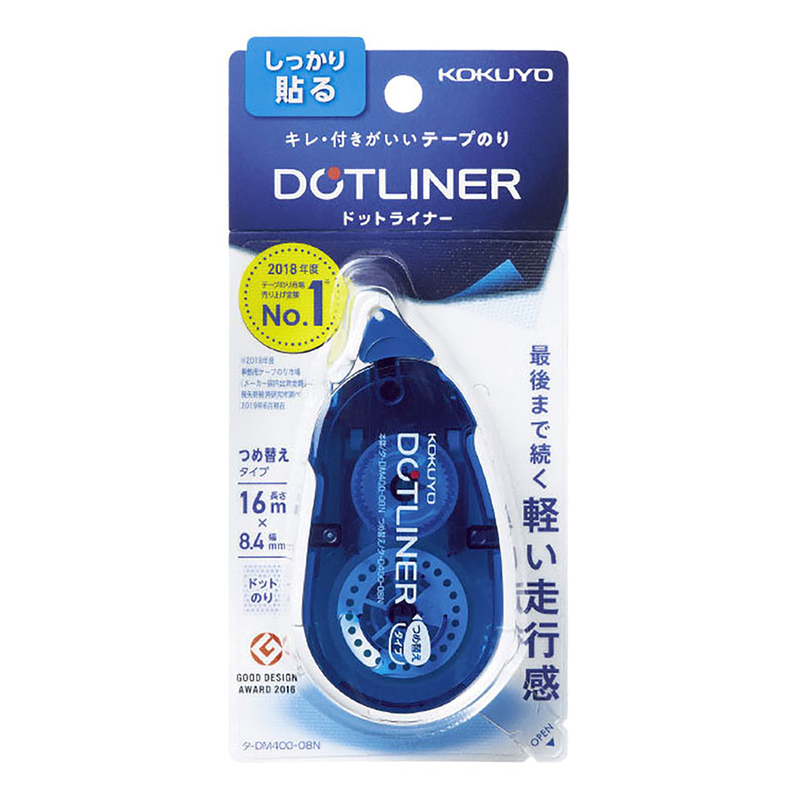 テープのり<ドットライナー>つめ替えタイプ8.4mm×16m強粘着 タ-DM400-08N