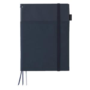 カバーノート システミックリング B5 紺 合皮 ダークブルー