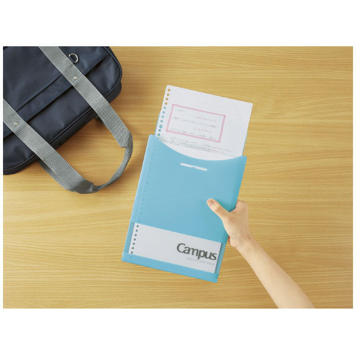 キャンパス 仕分けができる2ポケット ルーズリーフケース ノ-CP836BT-LB