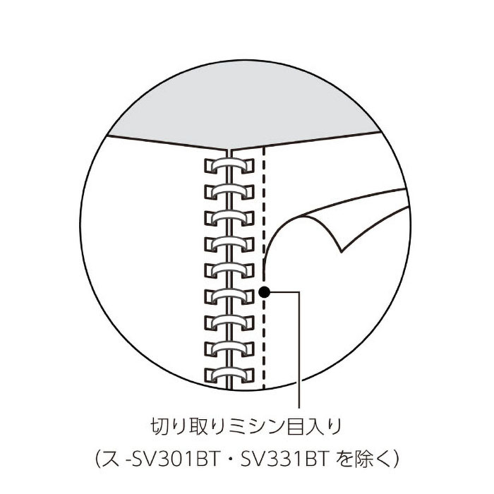 ソフトリングメモ(カラフル)ドット入り罫線80枚A7 LP メ-SV378BT-LP