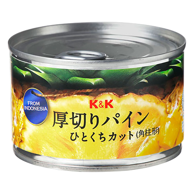KK 厚切りパイン ひとくちカット ラベル缶 225g