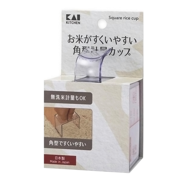 お米がすくいやすい、角型カップ