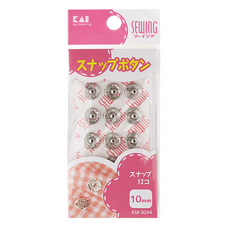 スナップ10mm12コ白