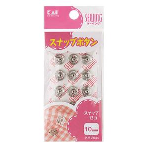 スナップ10mm12コ白
