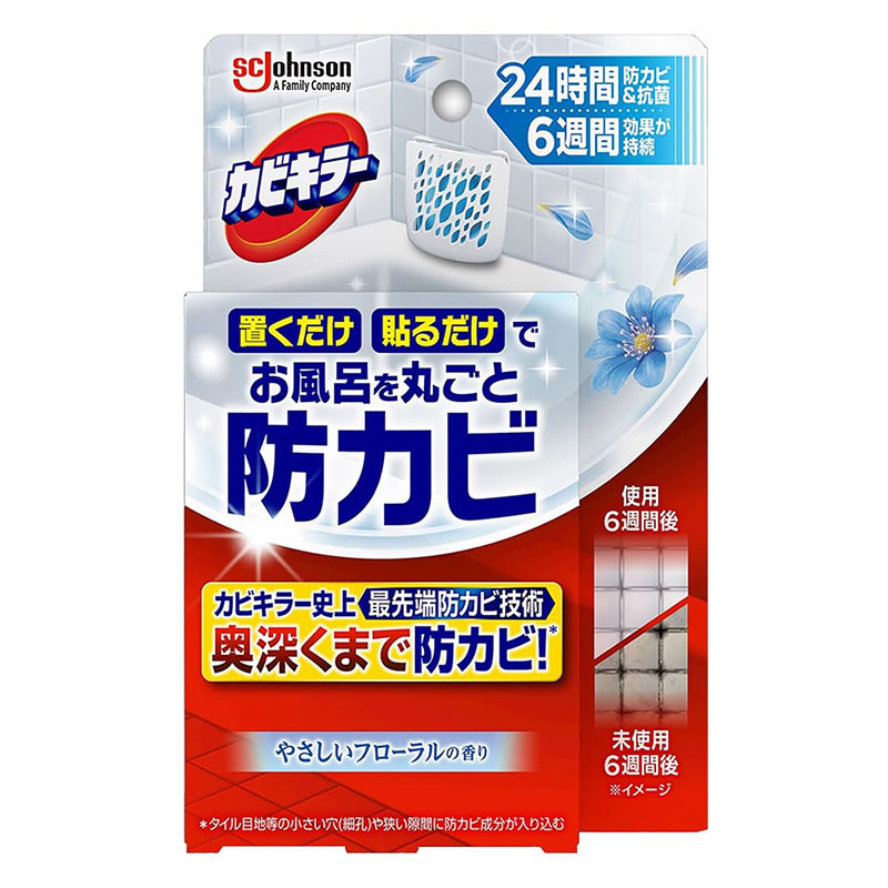 カビキラー お風呂に置くだけ防カビジェル やさしいフローラルの香り 本体 1個