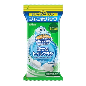 スクラビングバブル 流せるトイレブラシ フローラルソープの香り 付替え 使い捨て(24個入)