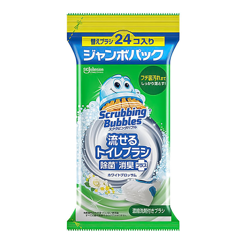 スクラビングバブル 除菌消臭プラス ホワイトブロッサム 付替ブラシ ジャンボパック 1パック(24個)