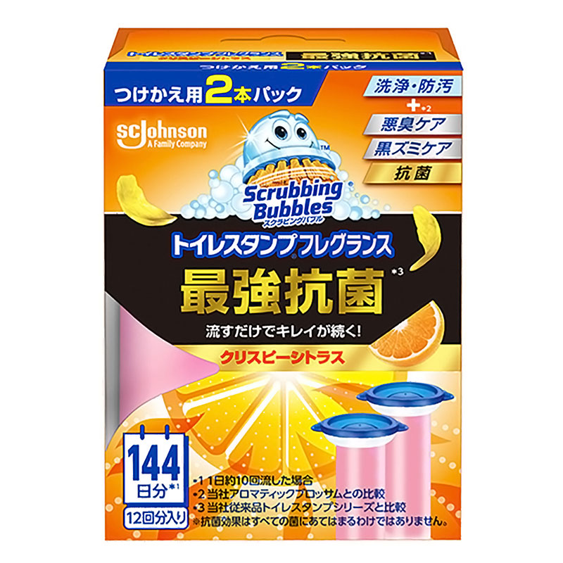 スクラビングバブル トイレスタンプ 最強抗菌 付け替え 38g×2本入