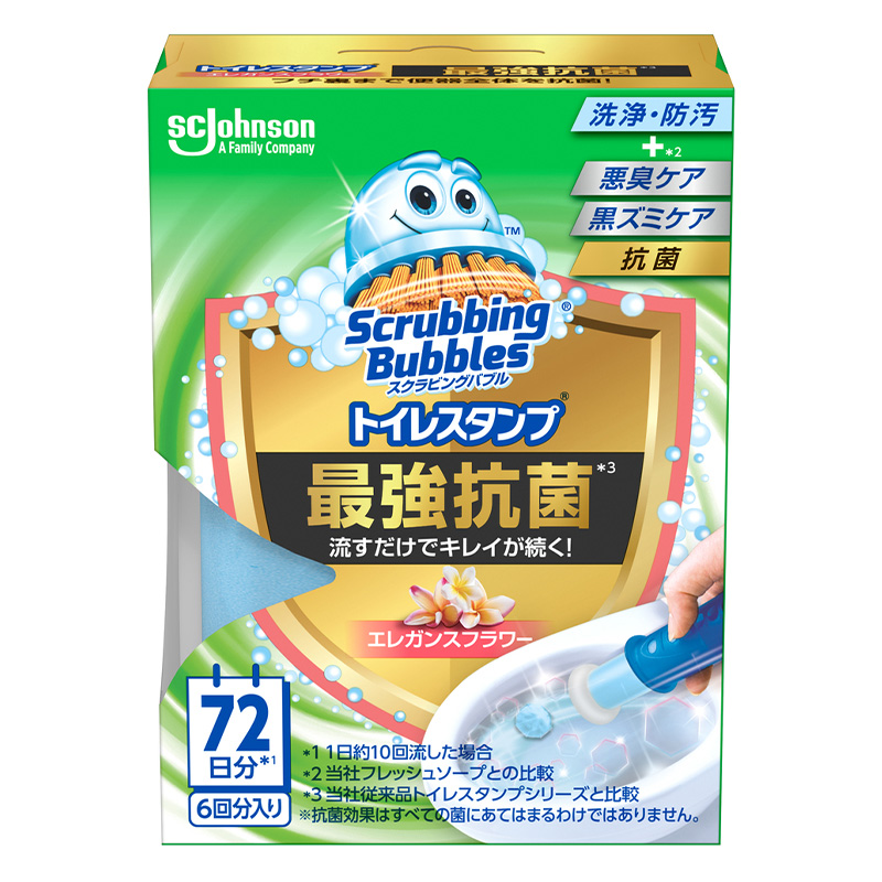 スクラビングバブル トイレスタンプ 最強抗菌 本体 エレガンスフラワー 38g