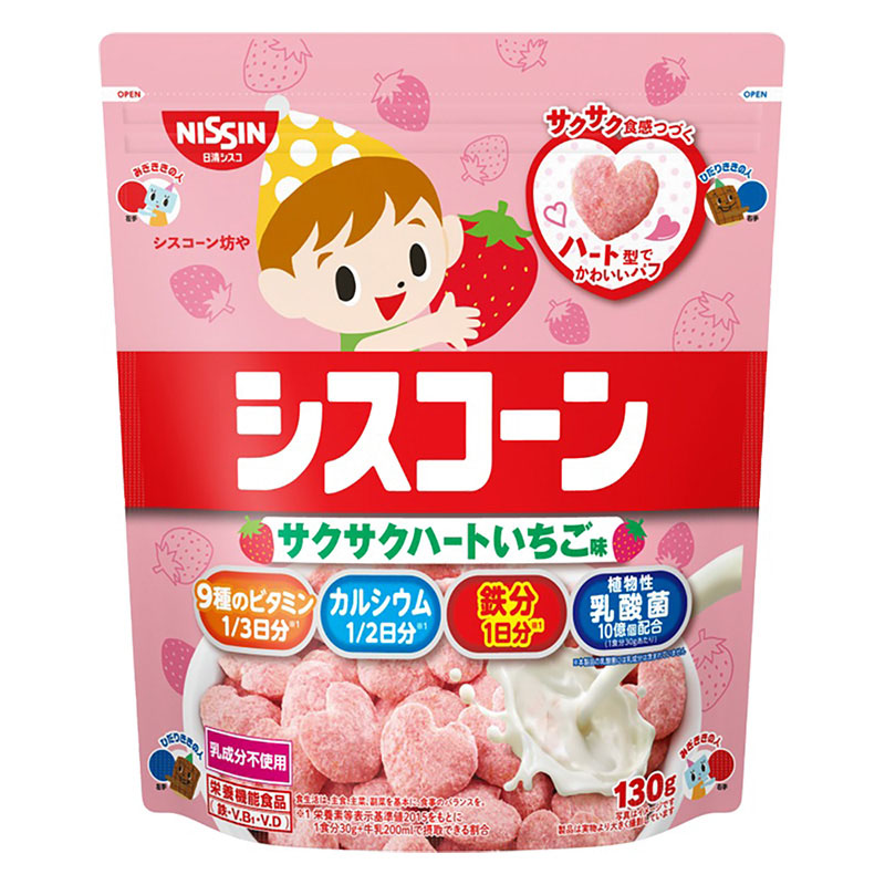 シスコーン サクサクハートいちご味 130g【栄養機能食品】