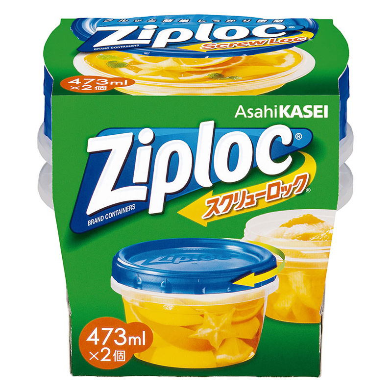 ジップロックスクリューロック 473mL 2個