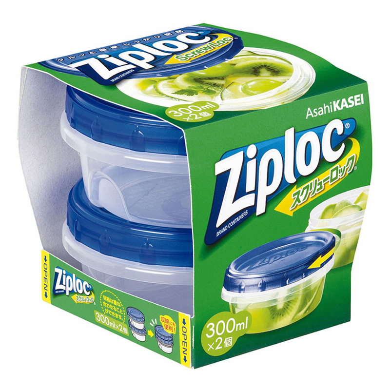 ジップロックスクリューロック 300mL 2個