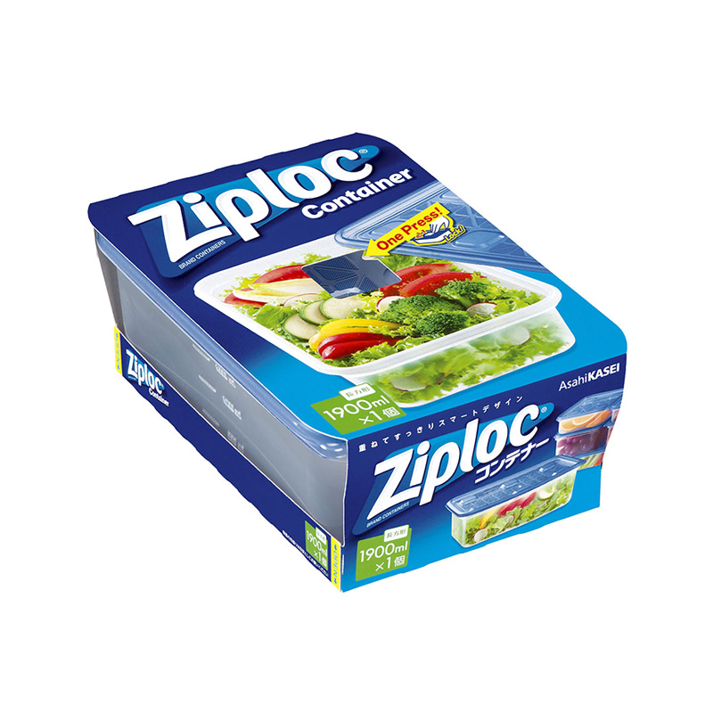 ジップロックコンテナー 長方形 1900mL×1個