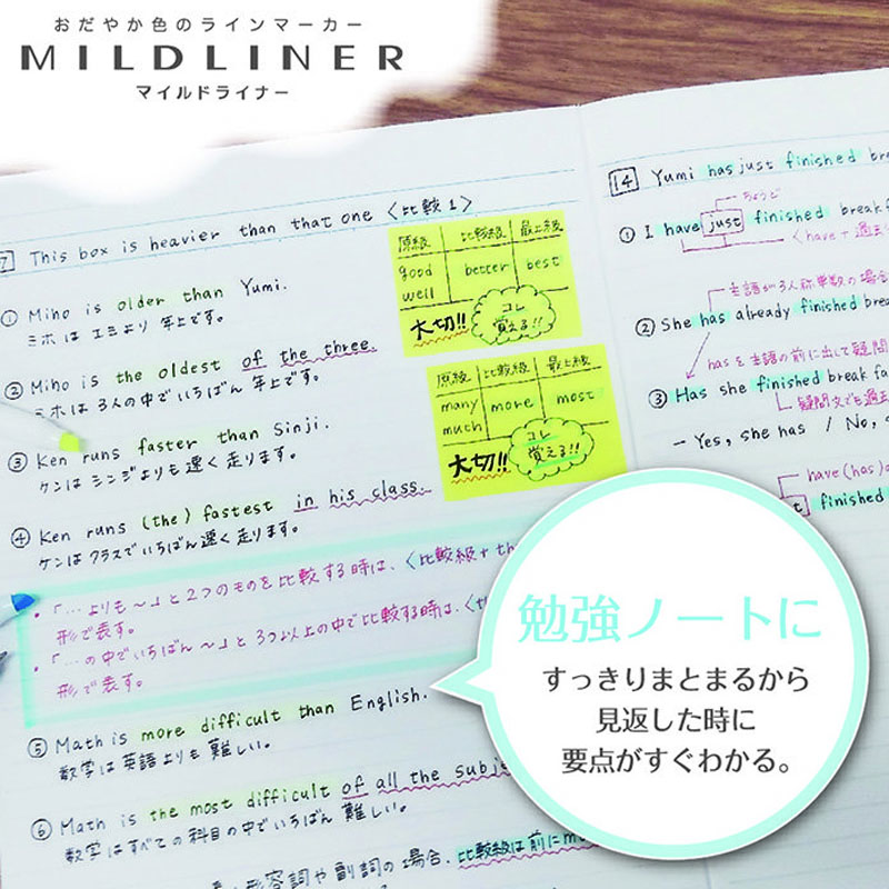 マイルドライナー 5色セット