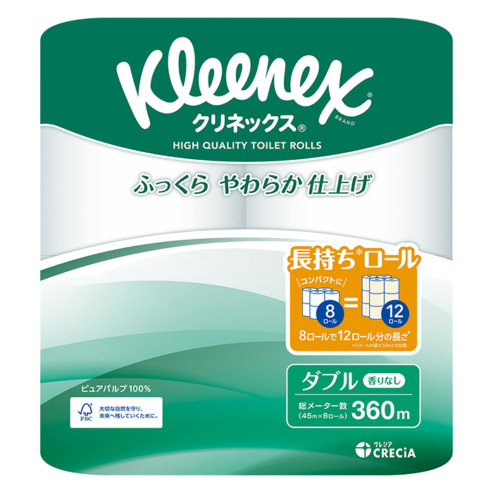 クリネックス 長持ち8ロール ダブル
