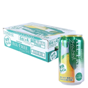 【ノンアルコール】オールフリー ライムショット 1箱(350ml×6缶パック×4)