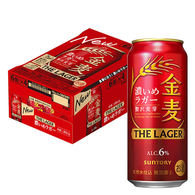 サントリー 金麦 ザ・ラガー 6% 1箱(500ml×6缶パック×4)
