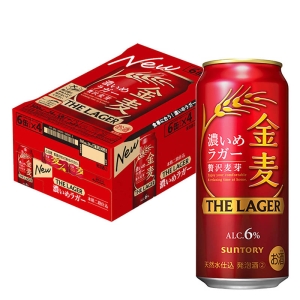 サントリー 金麦 ザ・ラガー 6% 1箱(500ml×6缶パック×4)