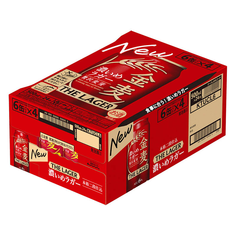 サントリー 金麦 ザ・ラガー 6% 1箱(500ml×6缶パック×4)