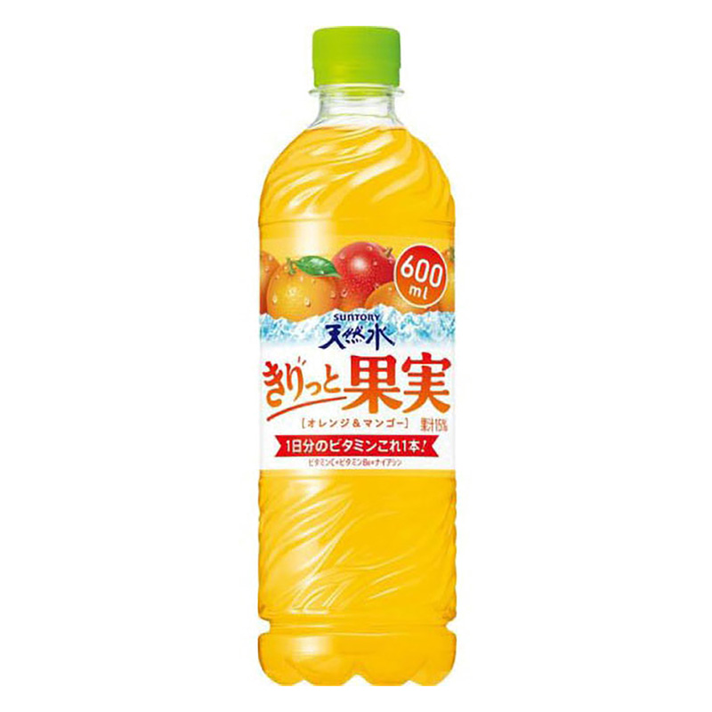 天然水 きりっと果実 オレンジ&マンゴー 600ml