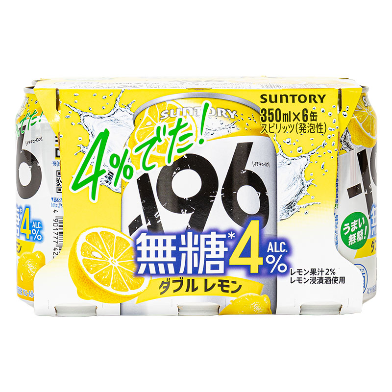 ‐196℃無糖 ダブルレモン 4% 350ml×6缶
