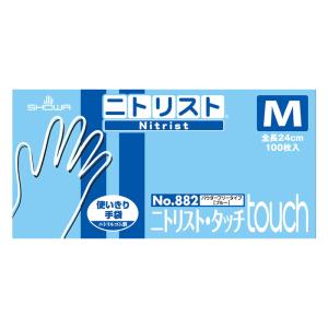 ゴム手袋 M ニトリスト・タッチ 100枚入