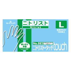 ゴム手袋 L ニトリスト・タッチ 100枚入